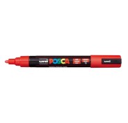 Posca PC-5M Marcador de Pintura - Punta de Poliester 1.8-2.5mm - Tinta Base al Agua - Resistente a la Luz - No Permanente - Color Rojo