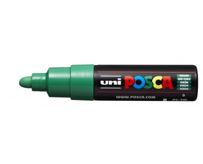 Posca PC-7M Marcador de Pintura Base al Agua - Punta de Bala 4.5-5.5mm - Tinta Pigmentada - Resistente a la Luz - Color Verde