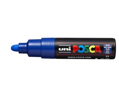 Posca PC-7M Marcador de Pintura - Punta de Bala 4.5-5.5mm - Tinta Base al Agua - Resistente a la Luz - No Permanente - Color Azul