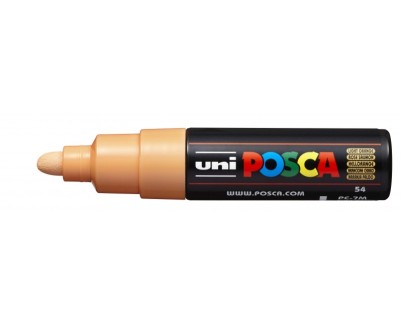 Posca PC-7M Marcador de Pintura - Punta de Bala 4.5-5.5mm - Tinta Base al Agua - Resistente a la Luz - No Permanente - Color Naranja Claro
