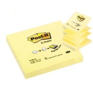 Post-it Bloc de 100 Z-Notas Adhesivas Removibles Zig-Zag Canary Yellow 76x76mm - Papel con Certificacion PEFC - 7100103164 - Color Amarillo Claro