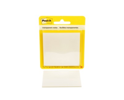 Post-It Bloc de 36 Notas Transparentes - Forma Cuadrada - 73x73mm - Color Transparente