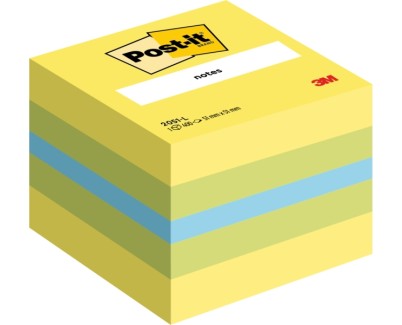 Post-It Cubo de 400 Notas Adhesivas Reposicionables - Forma Cuadrada - 51x51mm - Colores Surtidos