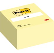 Post-It Cubo de 450 Notas Adhesivas Reposicionables - Forma Cuadrada - 76x76mm - Color Amarillo Claro
