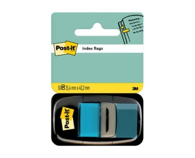 Post-it Index Dispensador con 50 Marcadores Reposicionables 25.4 x 43.2mm - Adherencia Firme - Para Marcar, Se&ntilde;alar o Destacar Informacion - 7000144930 - Color Azul Claro