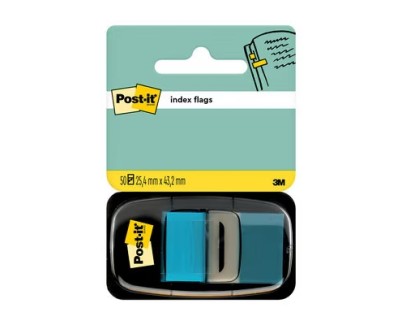 Post-it Index Dispensador con 50 Marcadores Reposicionables 25.4 x 43.2mm - Adherencia Firme - Para Marcar, Señalar o Destacar Informacion - 7000144930 - Color Azul Claro