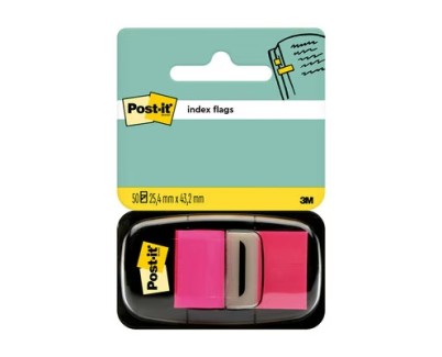 Post-it Index Dispensador con 50 Marcadores Reposicionables 25.4 x 43.2mm - Adherencia Firme - Para Marcar, Se&ntilde;alar o Destacar Informacion - 7100062569 - Color Rosa