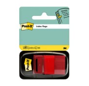 Post-it Index Dispensador con 50 Marcadores Reposicionables 25.4 x 43.2mm - Adherencia Firme - Para Marcar, Señalar o Destacar Informacion - Color Rojo