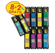 Post-It Index Pack de 10 Dispensadores con 35 Marcadores de Indice Reposicionables - Forma Rectangular - Colores Surtidos