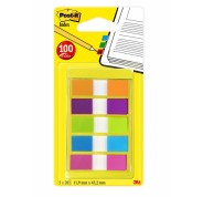 Post-It Index Tira con 12 Packs de 5 Dispensadores con 20 Marcadores Reposicionables - Colores Surtidos