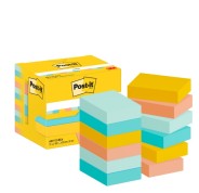 Post-It Pack de 12 Blocs de 100 Notas Adhesivas Reposicionables - Forma Rectangular - 38x51mm - Colores Surtidos