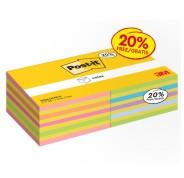 Post-It Pack de 2 Cubos de 450 Notas Adhesivas Reposicionables - Forma Cuadrada - Colores Surtidos