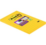 Post-It Super Sticky Bloc de 75 Notas Adhesivas Reposicionables - Forma Rectangular - 101x152mm - Color Ultra Amarillo