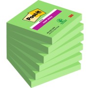 Post-It Super Sticky Blocs de 90 Notas Adhesivas Reposicionables - 76x76mm - 100% PEFC - Color Verde