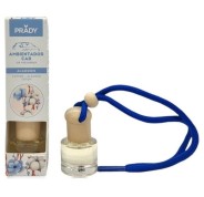 Prady Ambientador Coche Algodon - Frasco de Cristal 6 ml y Cuerda para Espejo Retrovisor