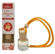 Prady Ambientador Coche Gingerbread - Frasco de Cristal 6 ml y Cuerda para Espejo Retrovisor