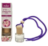 Prady Ambientador Coche Lily - Frasco de Cristal 6 ml y Cuerda para Espejo Retrovisor