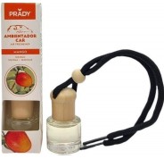 Prady Ambientador Coche Mango - Frasco de Cristal 6 ml y Cuerda para Espejo Retrovisor