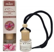 Prady Ambientador Coche Oriental Journey - Frasco de Cristal 6 ml y Cuerda para Espejo Retrovisor