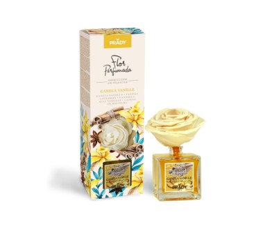 Prady Ambientador Flor Perfumada Canela Vanille - Frasco de Cristal 90ml