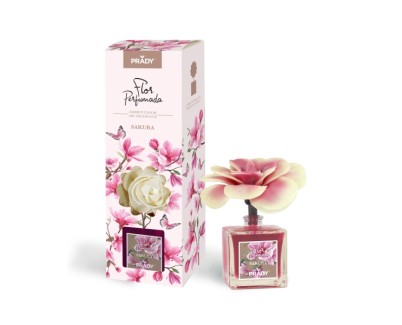 Prady Ambientador Flor Perfumada Sakura - Frasco de Cristal 90ml