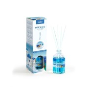 Prady Ambientador Mikado Aire Mediterraneo - Frasco de Cristal 100 ml y Varitas Difusoras
