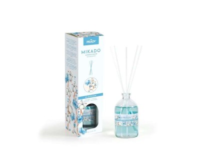 Prady Ambientador Mikado Algodon - Frasco de Cristal 100 ml y Varitas Difusoras