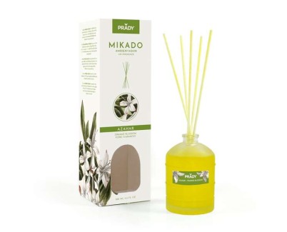 Prady Ambientador Mikado Azahar - Frasco de Cristal 100ml y Varitas Difusoras
