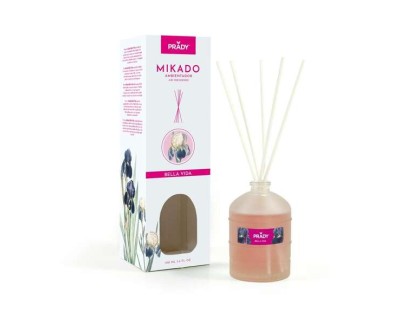 Prady Ambientador Mikado Belle Epoque - Frasco de Cristal 100ml y Varitas Difusoras