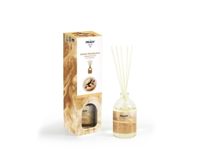 Prady Ambientador Mikado Cafe Frappe - Frasco de Cristal 100 ml y Varitas Difusoras