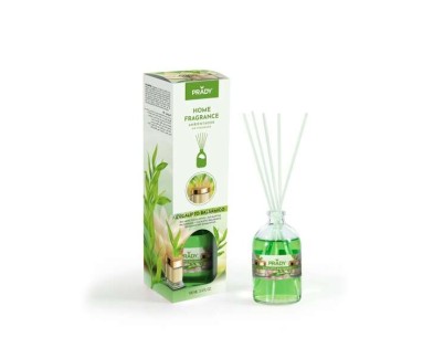 Prady Ambientador Mikado Eucalipto Balsamico - Frasco de Cristal 100ml y Varitas Difusoras