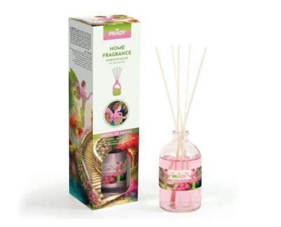 Prady Ambientador Mikado Jardin de Hadas - Frasco de Cristal 100 ml y Varitas Difusoras