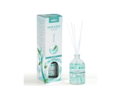Prady Ambientador Mikado Limpio - Frasco de Cristal 100ml y Varitas Difusoras