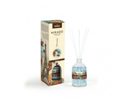 Prady Ambientador Mikado Paris Rose & Patchouli - Frasco de Cristal 100 ml y Varitas Difusoras