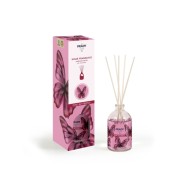 Prady Ambientador Mikado Pink Butterfly - Frasco de Cristal 100 ml y Varitas Difusoras