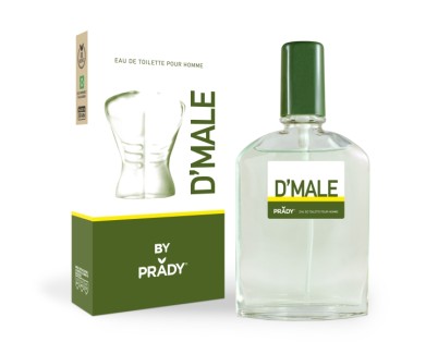 Prady Colonia de Hombre D&acute;Male - Frasco de 90 ml - Spray Pulverizador