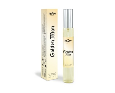 Prady Colonia de Hombre Golden Man - Frasco de 33 ml - Spray Pulverizador