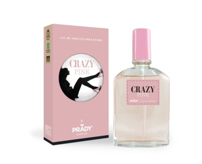 Prady Colonia de Mujer Crazy Pink - Frasco de 90 ml - Spray Pulverizador