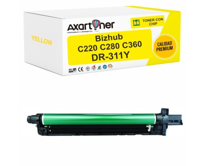 PREMIUM Compatible Konica Minolta Bizhub C220, C280, C360 Amarillo Tambor de Imagen (Drum) A0XV0TD / DR311Y / DR-311Y