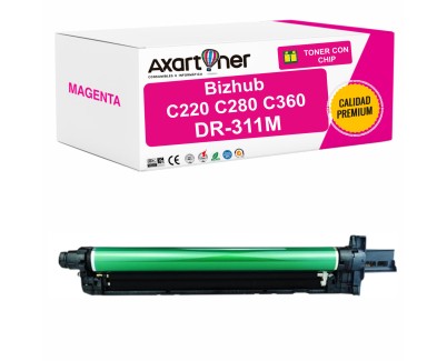 PREMIUM Compatible Konica Minolta Bizhub C220, C280, C360 Magenta Tambor de Imagen (Drum) A0XV0TD / DR311M / DR-311M