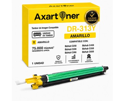 PREMIUM Compatible Konica Minolta Bizhub C258, C308, C368, C458, C558, C658 Amarillo Tambor de Imagen A7U40TD / DR313 (Drum)