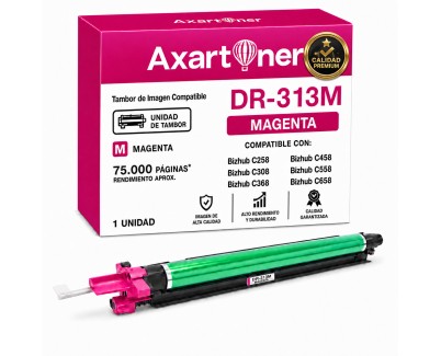 PREMIUM Compatible Konica Minolta Bizhub C258, C308, C368, C458, C558, C658 Magenta Tambor de Imagen A7U40TD / DR313 (Drum)