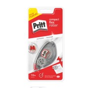 Pritt Roller Compact Flex Cinta Correctora 4,2mmx10m - Punta Flexible - Correcion Suave y Limpia - Correccion en dos Sentidos