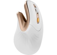 ProtoArc EM11 NL Raton Vertical Ergonomico Inalambrico - 2400 dpi -  Bluetooth + 2.4Ghz - Bateria Recargable - Multidispositivo - Color Blanco