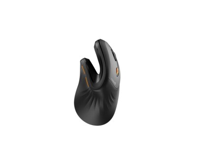 ProtoArc EM11 NL Raton Vertical Ergonomico Inalambrico - 2400 dpi -  Bluetooth + 2.4Ghz - Bateria Recargable - Multidispositivo - Color Negro y Naranja