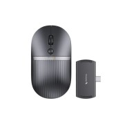 ProtoArc Hubmouse Raton Inalambrico con Hub USB - Bluetooth - 2400dpi - Hub 1x USB-C, 1x USB-A, 1x HDMI - Color Negro