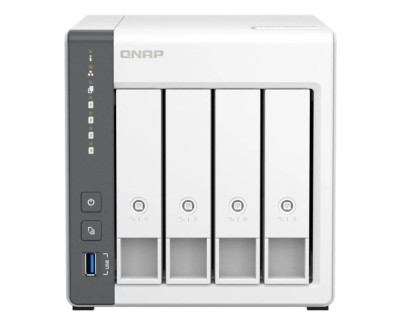 QNAP TS-433 NAS Torre Procesador ARM Cortex-A55 - Memoria 4GB - 4 Bahias 2.5\", 3.5\" - USB, RJ-45 2.5GB - Ventilador 120mm