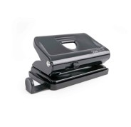 Rapesco 810 Taladro Perforador Metalico - Hasta 12 Hojas - Marcas de Formato - Facil Vaciado - Color Negro