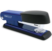 Rapesco Bowfin Grapadora Metalica de Sobremesa - Hasta 25 Hojas - Grapas 26/6, 24/6 - Grapado Cerrado y Abierto - Color Azul/Negro