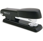 Rapesco Bowfin Grapadora Metalica de Sobremesa - Hasta 25 Hojas - Grapas 26/6, 24/6 - Grapado Cerrado y Abierto - Color Negro